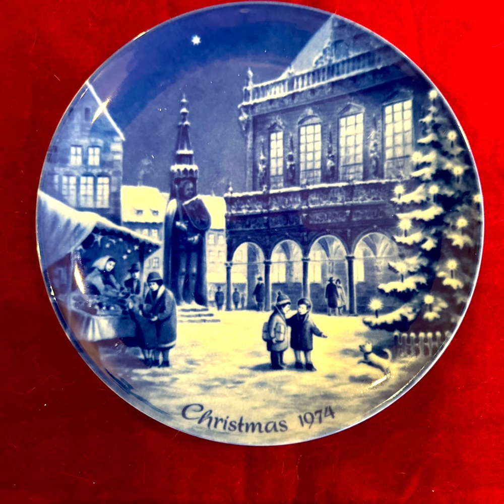 Christmas in Bremen-German-No Box German Christmas Plates